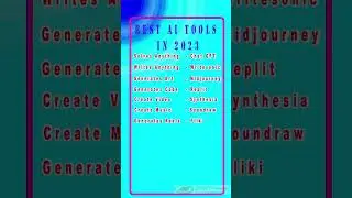 Best AI Tools #shorts #artificialintelligence