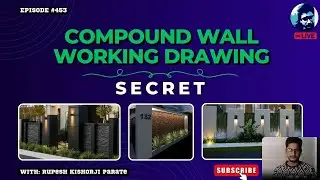Compound Wall working drawing Secret | How to design Elevation? | AutoCAD |  Rupesh range