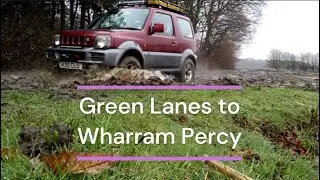 Selby / Driffield muddy green lanes, abandoned medieval village Wharram Percy, solo Jimny adventure