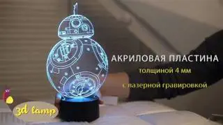 3D светильники для детей.