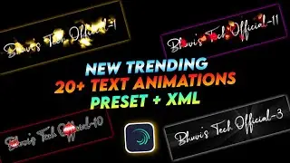 😍 Top 20+ Text Animation presets for Alight Motion |