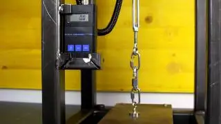 Measuring the adhesive force of a pot magnet  - supermagnete