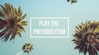 Play the previous item shortcut key in window media player