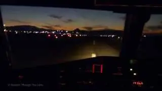 Jetstream 41 Heraklion to Athens Cockpit video . Night HD