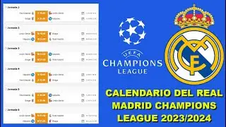 REAL MADRID CHAMPIONS LEAGUE 2023/2024 GROUP STAGE MATCH SCHEDULE