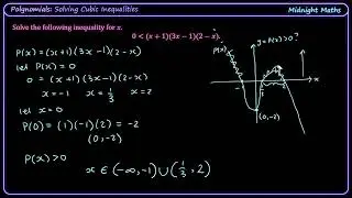 Solve Cubic Inequality | VCE Maths Methods Worked Example