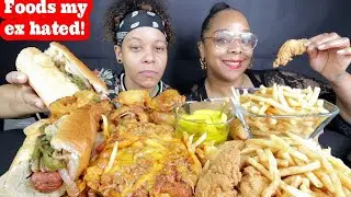 EATING MY EX GIRLFRIENDS LEAST FAVORITE FOODS MUKBANG!