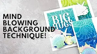 MIND BLOWING Background Technique + 5 Cards with Gel Press