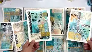 A Mixed Media Art Series - How to be More Productive ! - A Mixed Media Abstract Series of 16 - Easy!