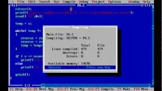 palindrome program  in c