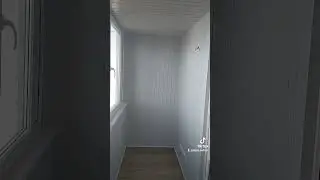 отделка балкона вагонкой, покраска.