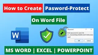 How to Create Password-Protect on MS Word file | Tech Drop