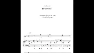 Innamorati Toto Cutugno easy violin and piano Sheet MUSIC  /  Инаморати Тото Кутуньо ноты пианино