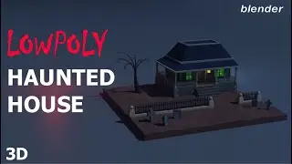 Maison Halloween - Timelapse - (Blender 3D)