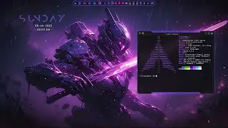 Futuristic KDE Plasma Customization | Purple Mecha Cyberpunk