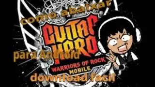 Tutorial de Como baixar Guitar Hero Warriors of  Rock mobile para Android download facil