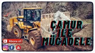CAT  966 H  Lastikli Loder  Çamur ile Mücadelesi