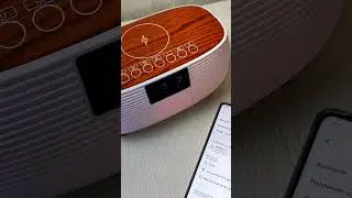 Очень крутая колонка с RGB подцветкой, с часами и беспроводной зарядкой 15 Вт.  AOVO K1. Micro 2312