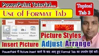 how to insert picture in slide and use of format tab || how to insert picture in slide || insert pic