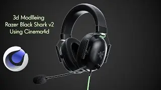 3d Modeling Razer Black Shark v2 using Cinema 4d