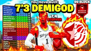 THE BEST DEMIGOD 7’3 LOCKDOWN DEFENDER CENTER BUILD on NBA 2K26! GAME BREAKING BEST CENTER BUILDS 2K