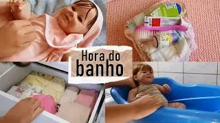 ROTINA DA MANHÃ DA MINHA BEBÊ REBORN + BANHO💧
