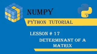 Determinant of a Matrix [Lesson#17]. Numpy Python Tutorial -Full course in Urdu/Hindi
