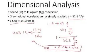 Dimensional Analysis Pound lb to Kilogram Kg conversion