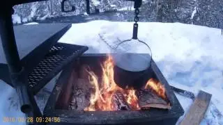 Ночевка в кота Kyykoski и обзор лааву .   VÄLIVÄYLÄ