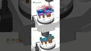SprutCAM Mill 3D Rough Waterline Simulation #sprutcam #cadcamcnc #cadcamsolution
