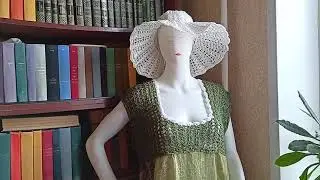 Вяжем простую кокетку для платья.