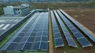Storex Watford – Drone filming of new Biodiverse roof & PV array