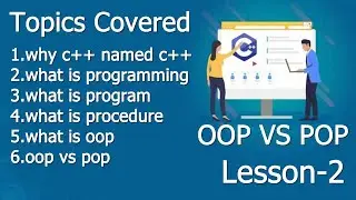 Object Oriented Programming Vs Procedure Oriented Programming | Lesson -2 |C++ In Hindi |Codehunger