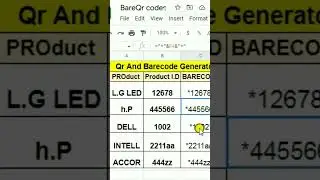 Bare code Generate in Google sheets #shorts #googlesheets #excel