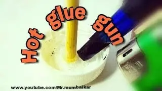 How to make a Hot Glue Gun using a Lighter and metal Tin at home - DIY | Very Simple