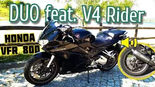 DUO feat. V4 Rider e a sua HONDA VFR 800 com som SC PROJECT - DUO MOTOVLOG S03E14