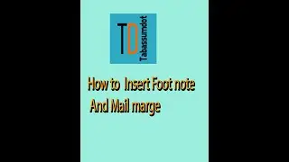 How to Set foot note | Mail Merge Wizard
