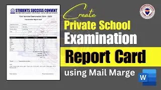 How to create Private School Examination Result Card using Mail Merge of 1000 Student in MS Word