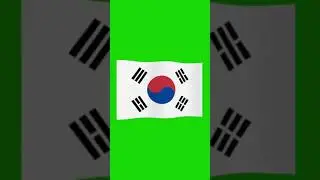 South Korea flag green screen ll 