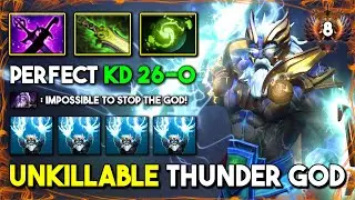 UNKILLABLE THUNDER GOD MID Zeus Perfect 26Kills Ethereal Blade + Refresher Orb Build 7.35c DotA 2