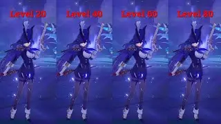 Clorinde Level 20 - 80 Damage Comparison | Genshin Impact