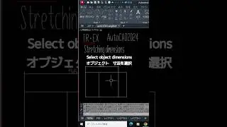 【Stretching dimensions寸法の伸縮 #Shorts】AUTOCAD2024