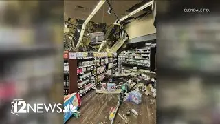 Roof collapses at Peoria grocery store after storms move through area