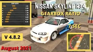 Nissan GTR34 skyline 🏎️ |Best  Gearbox settings | 7 Sec ⚡ |car parking multiplayer v4.8.2|Without GG