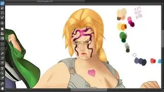 Dibujando a Tsunade Senju / Naruto en medibang paint