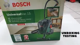 Bosch Wet and Dry Vacuum Cleaner - UniversalVac 15/unboxing testing /Σκούπα υγρών στερεών bosch
