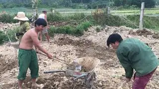 Xúc Đất Buổi Chiều Tăng Gia Sản Xuất Trong Doanh Trại Quân Đội | Anh Gồ Vlogs