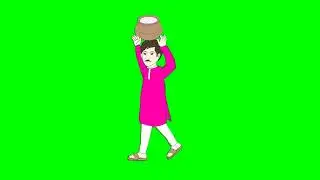 Man  character green screen background video.