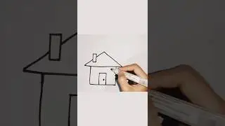 menggambar rumah simpel dan sederhana 