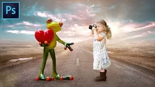 Photoshop CC 2017 Photo manipulation Tutorial | Frog and a Girl